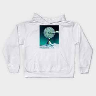 Mosaic Moon and Space Ski Kids Hoodie